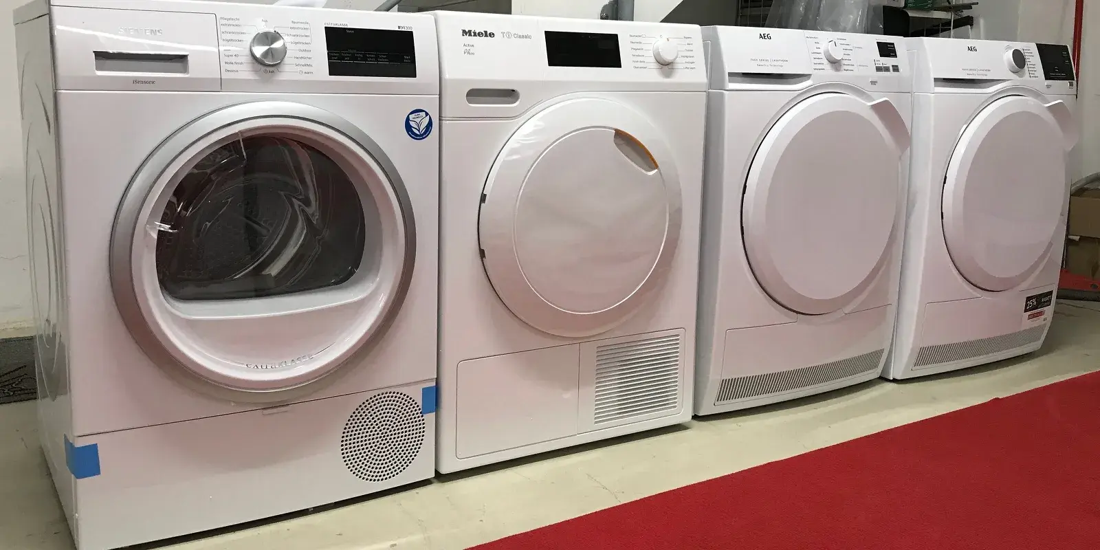 Trockner aus der Ausstellung von Elektro Gieselmann für Kunden aus Bad Salzuflen und Vlotho 